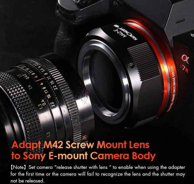 Alt view image 7 of 7 - K&F Concept Lens Mount Adapter Comaptible for M42 Lens to Sony NEX Alpha E-Mount Camera Compatible with Sony Alpha NEX-7 NEX-6 NEX-5N NEX-5 NEX-C3 NEX-3 with Matting Varnish Design