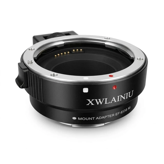 Main image of XWLAINIU EF-EOS M AF Adapter for Canon EF/EF-S to EOS-M Cameras Black | Canon EF-EOS M Mount Adapter, Auto Focus & EXIF & IS Support, CNC Aluminum Alloy Ring for M50/M200/M6 II