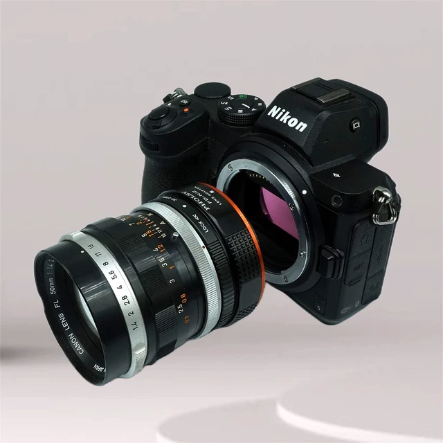 Alt view image 3 of 6 - PHOLSY Lens Adapter Compatible with Canon FD FL Lens and Nikon Z Camera | Manual Mount Converter with Aperture Lever Compatible with Canon FD to Nikon Z, FL to Z, FD to Z