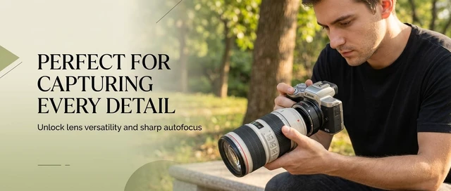 Alt view image 3 of 7 - XWLAINIU EF-EOS M AF Adapter for Canon EF/EF-S to EOS-M Cameras Black | Canon EF-EOS M Mount Adapter, Auto Focus & EXIF & IS Support, CNC Aluminum Alloy Ring for M50/M200/M6 II