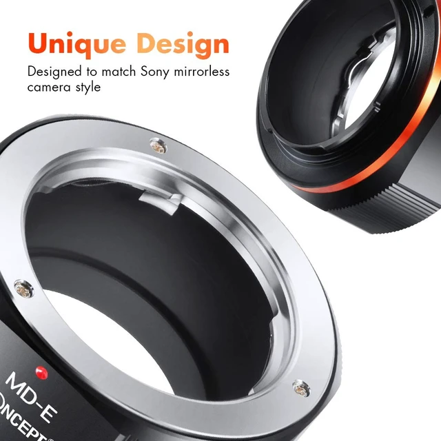 Alt view image 5 of 7 - K&F Concept MD to NEX Lens Mount Adapter for Minolta MD MC Mount Lens to NEX E Mount Mirrorless Cameras with Matting Varnish Design for Sony A6000 A6400 A7II A5100 A7 A7RIII
