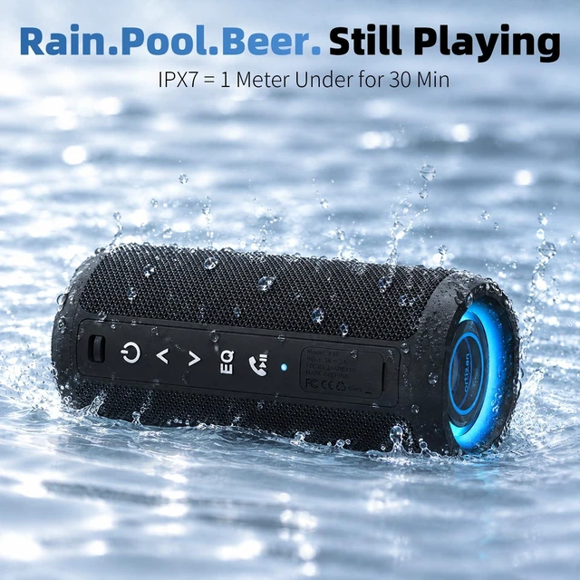 Alt view image 3 of 7 - X10 Portable Bluetooth Speaker (2nd Gen), Abyss Mirror Light, Black | Up to 30H Playtime, Powerful 40W Sound, Bass Boost, IPX7 Waterproof, Wireless TWS Pairing, Ideal Gift For Outdoor And Travel