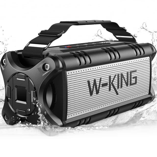 Main image of W-KING Bluetooth Speaker 90W Max, IPX6 Waterproof Portable Outdoor Speaker | 50W Deep Bass Subwoofer/40H/EQ/Dual Pairing/TF/AUX, Large Boombox Wireless Speakers for Home, Party, Camping, Beach