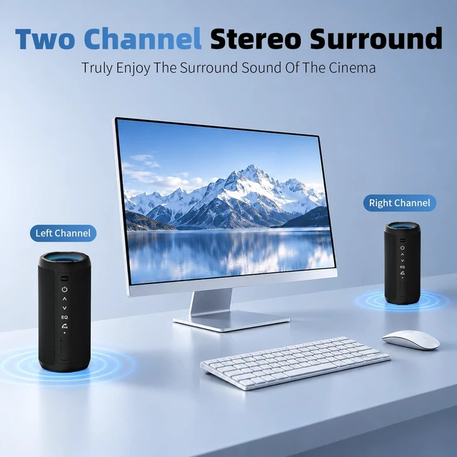 Alt view image 6 of 7 - X10 Portable Bluetooth Speaker (2nd Gen), Abyss Mirror Light, Black | Up to 30H Playtime, Powerful 40W Sound, Bass Boost, IPX7 Waterproof, Wireless TWS Pairing, Ideal Gift For Outdoor And Travel