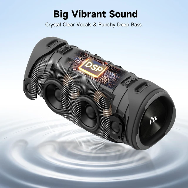 Alt view image 5 of 7 - Speakers Bluetooth Wireless Outdoor,120W Loud Sound with Deep Bass | IPX7 Waterproof Floating, BT 5.3 Boombox, 105dB Large Subwoofer, 11H, RGB Lights, Portable Speaker for Party, Kayaking, Beach