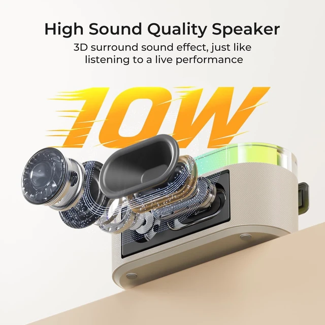 Alt view image 4 of 7 - Portable Bluetooth Speaker with White Noise Machine Night Light 256 Sounds | 256 Mixable Sounds, Bluetooth 5.3, 2000mAh Battery, 9-Color LED, Timer, for Baby Adult Bedroom Travel