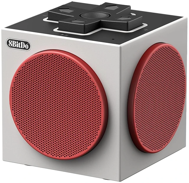 Alt view image 2 of 7 - 8Bitdo Retro Cube 2 Speaker, Portable Bluetooth Speaker with Stereo Sound, Wireless Charging Dock, Bluetooth 5.3/2.4G/Wired USB Connections- N Edition