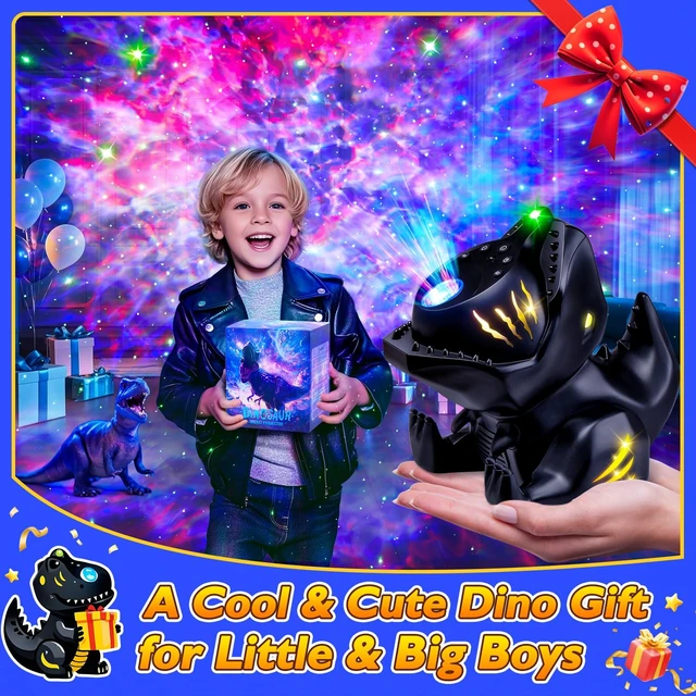 Alt view image 5 of 6 - Dinosaur Baby Sound Machine Night Light Projector, 22 White Noise Machine Baby 5.3 Bluetooth Speaker, 196Color Remote Control | Toddler Night Light for Kids, Boy Gift Dinosaur Decor Galaxy Light