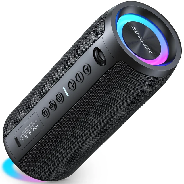 Main image of ZEALOT Portable Bluetooth Speaker, 60W Max Loud IPX6 Waterproof, TWS Pairing, 20Hrs of Playtime, Wireless, Big Sound and Deep Bass, for Home/Party/Outdoor/Beach, Birthday Gifts for Men Women