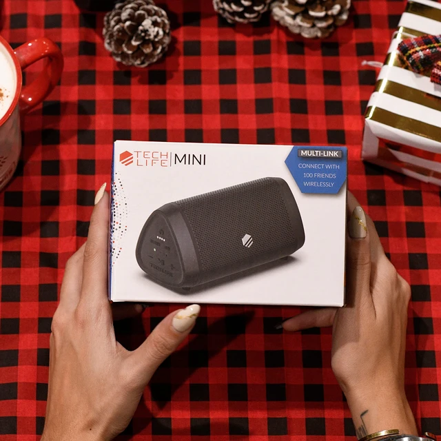 Alt view image 2 of 7 - Tech-Life Mini Portable Wireless Small Bluetooth Speaker with High Volume for Outdoor Activities - Waterproof Bluetooth Speaker with Crystal Clear Sound and Long Battery Life