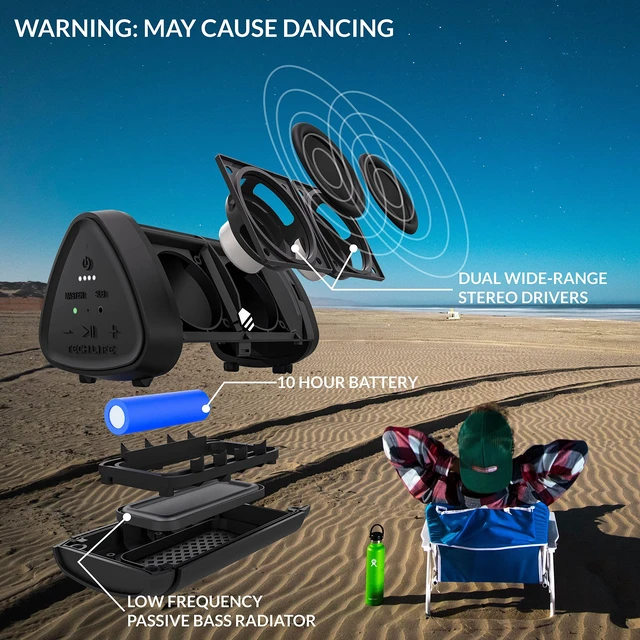 Alt view image 5 of 7 - Tech-Life Mini Portable Wireless Small Bluetooth Speaker with High Volume for Outdoor Activities - Waterproof Bluetooth Speaker with Crystal Clear Sound and Long Battery Life