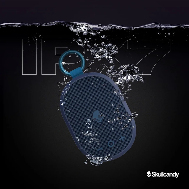 Alt view image 3 of 7 - Skullcandy Kilo XT Wireless Bluetooth Speaker - IPX7 Waterproof Mini Bluetooth Speaker with 24 Hour Battery, Downward Firing Passive Radiator, and True Wireless Pairing - Perfect for Outdoor (Black)