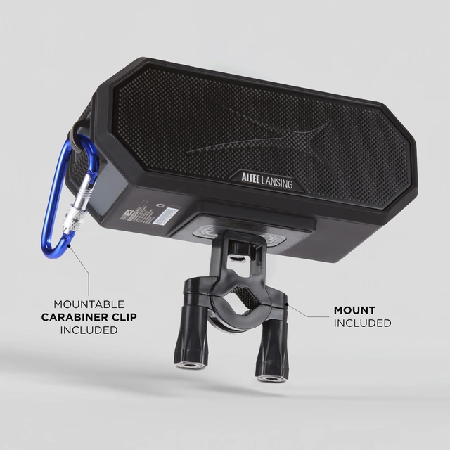 Alt view image 5 of 7 - Altec Lansing Loud Portable Speakers Bluetooth Wireless Waterproof - MultiColor LED, 20 Hour Playtime, Mount Included | HydraBLAST 2.0 Magnetic Bluetooth Speaker for Travel, Home and Outdoor Adventure