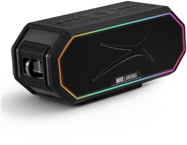 Main image of Altec Lansing Loud Portable Speakers Bluetooth Wireless Waterproof - MultiColor LED, 20 Hour Playtime, Mount Included | HydraBLAST 2.0 Magnetic Bluetooth Speaker for Travel, Home and Outdoor Adventure