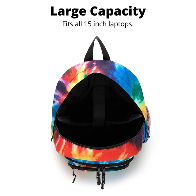 Alt view image 6 of 7 - Super Real Business Bluetooth Speaker Backpack with 20-Watt Speakers & Subwoofer for Parties/Festivals/Beach. Rechargeable, Works with iPhone & Android (Tie Dye)
