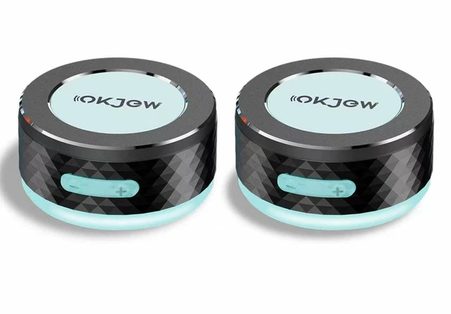 Main image of 2pcs Bone Conduction Speaker Bluetooth Portable Vibration Speaker RMS 7.5W | Colorful LED Breathing Lights, Portable Surface-Vibration Speaker, 360° Surround Sound for Home, Outdoor & Party