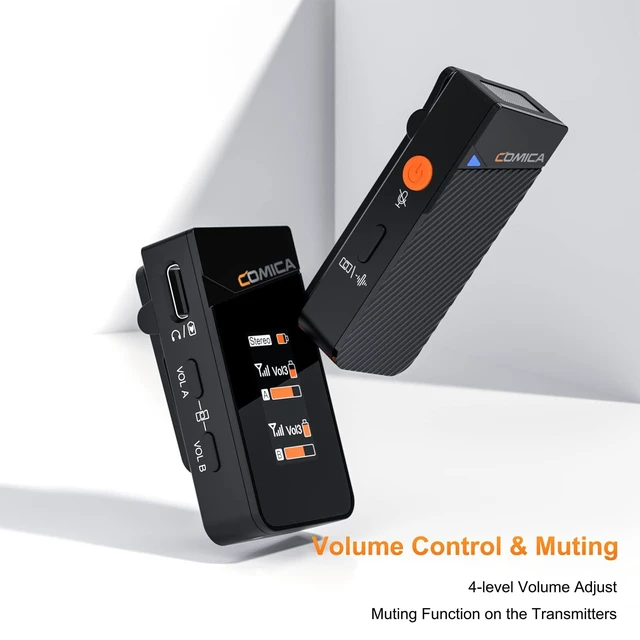 Alt view image 4 of 7 - COMICA Vimo C3 Wireless Lavalier Microphone for iPhone Android Camera, 656ft Wireless Mic for Video Recording, 48kHz/24bit Lapel Mic with Noise Cancellation, Charging Case, for YouTube Vlog Interview