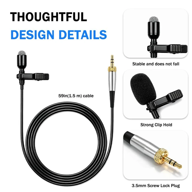 Alt view image 2 of 7 - YXG Headworn Earset Over Ear Hanging Mic Beige Low Profile Light-Weight Microphone Compatible with Sennheiser Wireless System Bodypack Transmitter, with 3.5mm Female Screw Plug