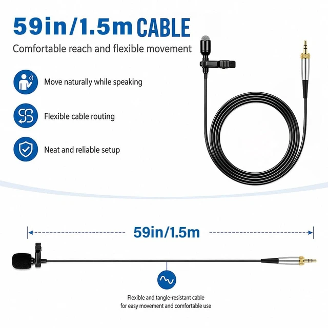 Alt view image 6 of 7 - YXG Headworn Earset Over Ear Hanging Mic Beige Low Profile Light-Weight Microphone Compatible with Sennheiser Wireless System Bodypack Transmitter, with 3.5mm Female Screw Plug