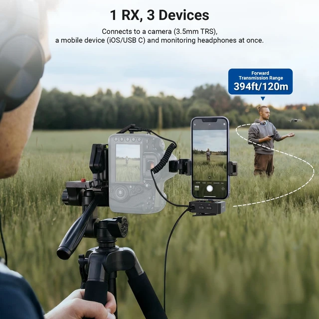 Alt view image 6 of 7 - NEEWER CM26 MAX AI Wireless Lavalier Microphone for Phone Camera PC | Compatible with iPhone 18 Pro 18 Pro Max 17 16 15 Android, USB C Lav Mic, App Control, 2 Level Noise Cancellation, 50h, 120m