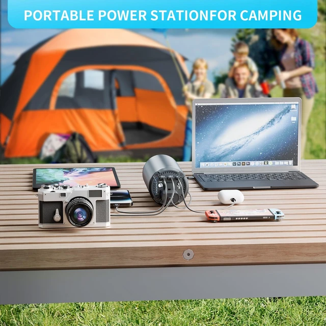 Alt view image 5 of 7 - mahueeol Portable Power Station 27000mAh 99.9Wh, 100W AC Outlet, 65W USB-C PD Fast Charging Power Bank for Laptop, Camping, Travel, RV & Home Emergency Backup