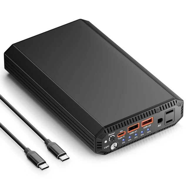 Main image of Paopaoyu Laptop Power Bank with 120W AC Outlet, 98Wh/27000mAh Portable Charger 65W PD USB C Fast Charging Laptop Battery Bank for iPhone Series, MacBook, Dell, Samsung and More