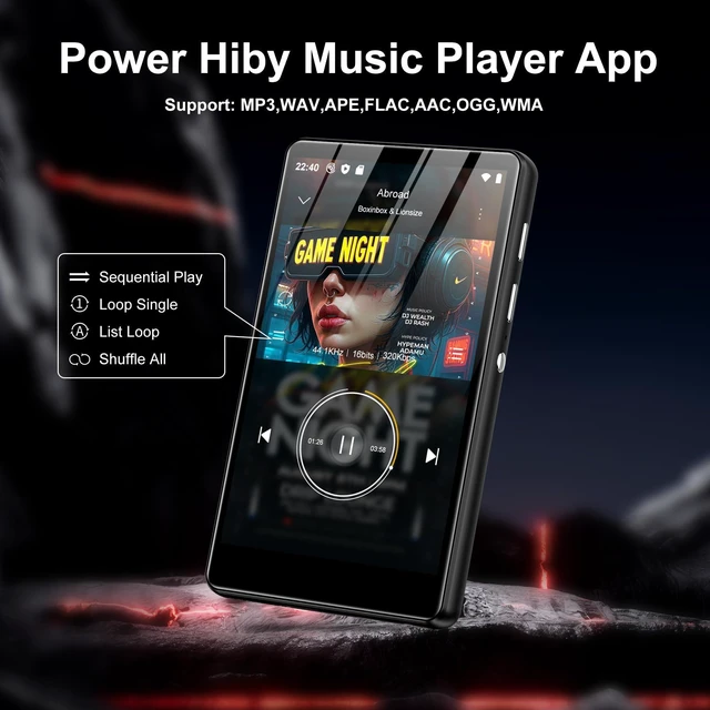Alt view image 2 of 7 - 80GB MP3 Player with Bluetooth and WiFi - M503Pro Music Player with Spotify,Pandora,Amazon Music, 4.0-inch Touch Screen Android MP4 Player for Kids with Libby,Audible,Spotify Kids,FM Radio Black