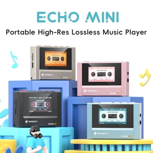 Alt view image 2 of 7 - SnowSky/FiiO Echo MINI HiFi Bluetooth MP3 Player, 15Hours Playback, Independent Volume Control with 3.5mm/4.4mm Headphones Outputs (Sky Blue 512M)