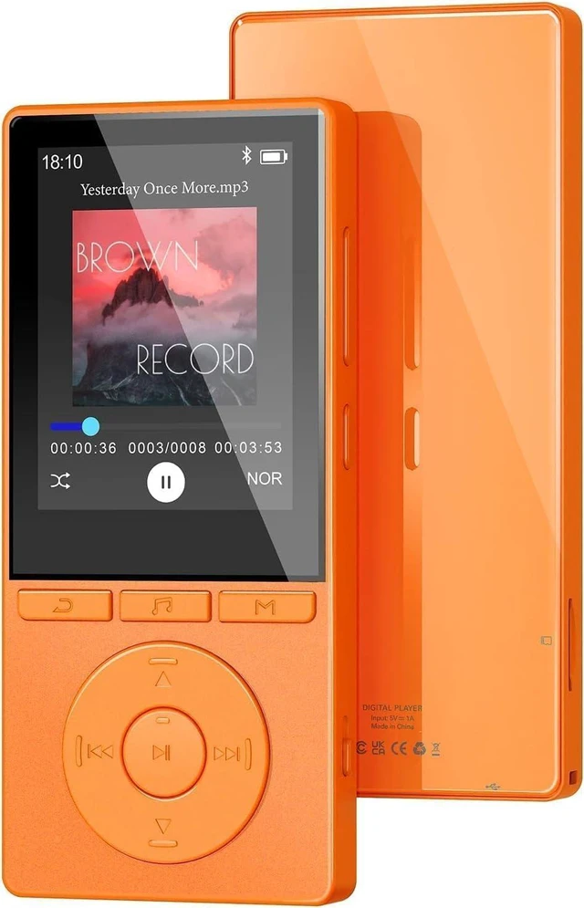 Main image of 64GB MP3 Player with Bluetooth 5.3, Color Screen 2.4", Music Player with HiFi Sound, MP3 Players Built in HD Speaker Voice Recorder E-Book, Expanded Up to 128GB, Earphone Included, for Sports Runner