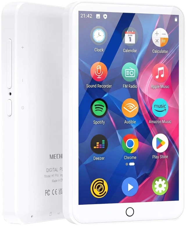 Main image of MECHEN Android 10 MP3 Player,4" Touchscreen Bluetooth WiFi,White | Android 10 OS, 2GB RAM+16GB ROM, Speaker, Spotify/Amazon Music/Audible, Google Play Store for Apps