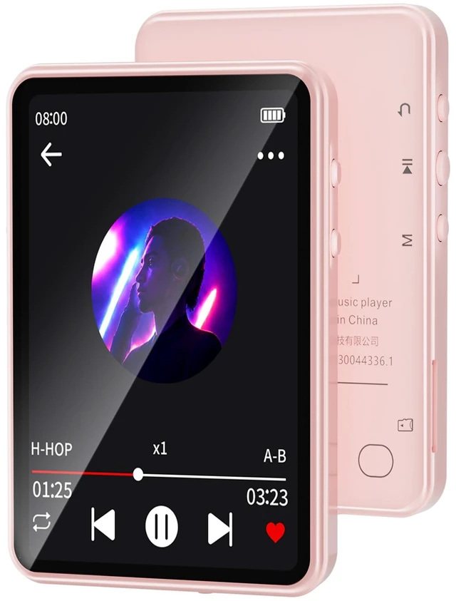 Main image of Tengsen MP3 Player with Bluetooth 5.3,Touch Screen&Speaker,64GB Pink | 2.4" Music Player with FM Radio, E-book, 4 Playback Modes and MicroSD Expansion up to 128GB for Sports, Travel and Daily Use