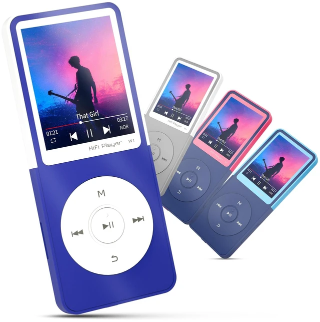 Main image of CONODO MP3 Player with Bluetooth 5.3, 1.8" Screen, Color-Block Music Player | with FM Radio, Voice Recorder, A-B Repeat, Resume Playback and Up to 128GB microSD for Running and Travel Navy Blue 64GB