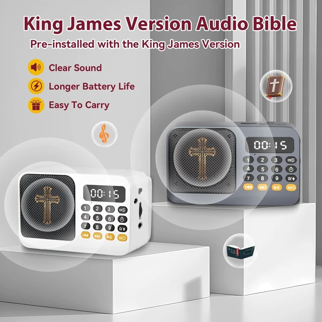 Alt view image 2 of 7 - KJV Audio Bible Player King James Version Talking Bible(Black) | New and Old Testament Talking KJV Audio Bibles Christian Gift for Seniors Mother Father Grandma