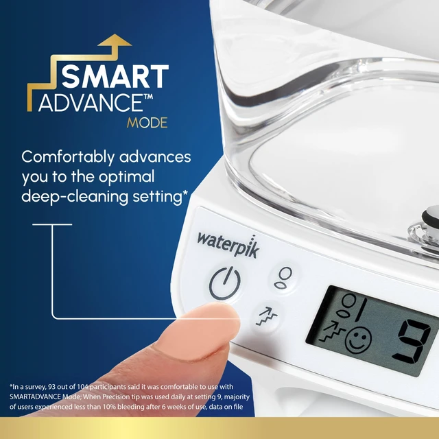 Alt view image 2 of 7 - Waterpik Promax Countertop Water Flosser, SmartAdvance, 10 Settings, 5 Tips | Small and Quiet for Home Daily Gum Health, Dental Braces, Implants, Teeth Cleaning, Multiple Users, ADA Accepted, WF-23