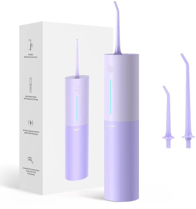Main image of Water Flosser Safe Tonsil Stone Remover Prevent Bad Breath, Purple | Help Prevent Infections and Bad Breath, Powerful Rechargeable Dental Oral Irrigator, IPX7