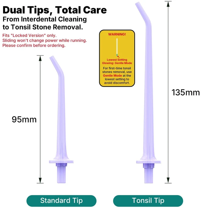 Alt view image 4 of 7 - Water Flosser Safe Tonsil Stone Remover Prevent Bad Breath, Purple | Help Prevent Infections and Bad Breath, Powerful Rechargeable Dental Oral Irrigator, IPX7