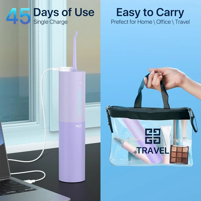 Alt view image 5 of 7 - Water Flosser Safe Tonsil Stone Remover Prevent Bad Breath, Purple | Help Prevent Infections and Bad Breath, Powerful Rechargeable Dental Oral Irrigator, IPX7