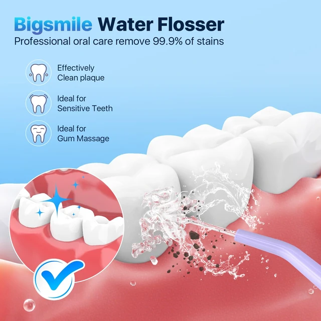 Alt view image 6 of 7 - Water Flosser Safe Tonsil Stone Remover Prevent Bad Breath, Purple | Help Prevent Infections and Bad Breath, Powerful Rechargeable Dental Oral Irrigator, IPX7