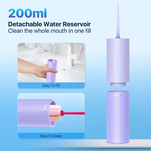 Alt view image 7 of 7 - Water Flosser Safe Tonsil Stone Remover Prevent Bad Breath, Purple | Help Prevent Infections and Bad Breath, Powerful Rechargeable Dental Oral Irrigator, IPX7
