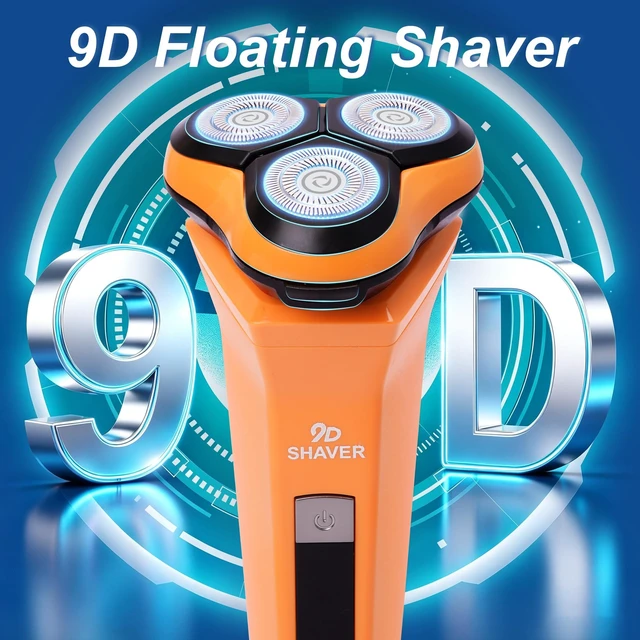 Alt view image 3 of 7 - 4-in-1 Electric Shavers for Men, 9D Floating Head, 9999 RPM High Speed Electric Shaver, LED Display, IPX7 Waterproof Wet & Dry Shave for Beard/Nose Hair/Sideburns