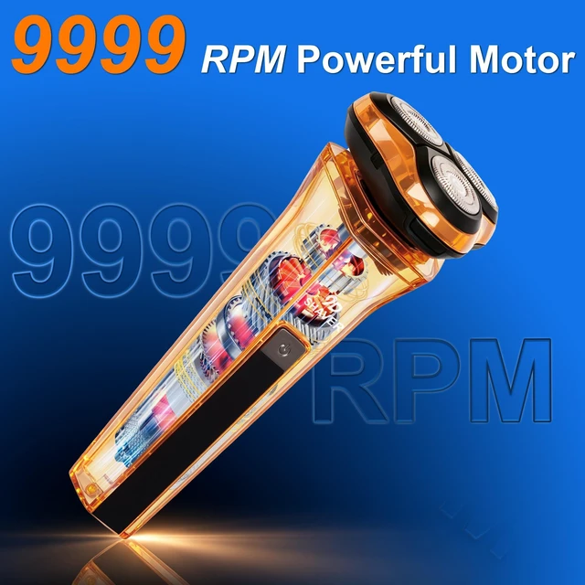 Alt view image 6 of 7 - 4-in-1 Electric Shavers for Men, 9D Floating Head, 9999 RPM High Speed Electric Shaver, LED Display, IPX7 Waterproof Wet & Dry Shave for Beard/Nose Hair/Sideburns