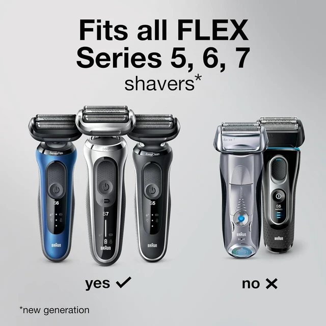 Alt view image 6 of 6 - Braun Series 7 Electric Shaver Replacement Head, Easily Attach Your Shaver Head for a Shave as efficient as Day one, Compatible with New Generation Series 7 Shavers, 74S, Silver