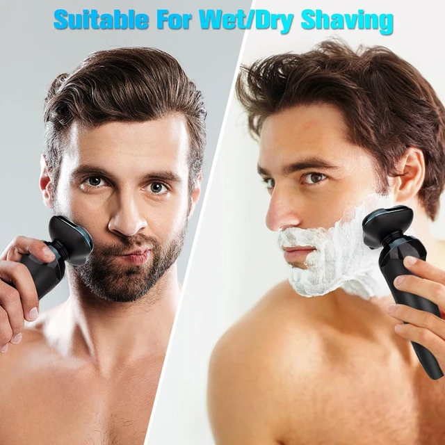 Alt view image 2 of 7 - Electric Razor for Men, Men's Rotary Shavers, Waterproof, Wet and Dry Rechargeable Electric Shaver for Men's Faces with a Cordless and Floating Head,Portable Travel Razor,an Ideal Gift for Men