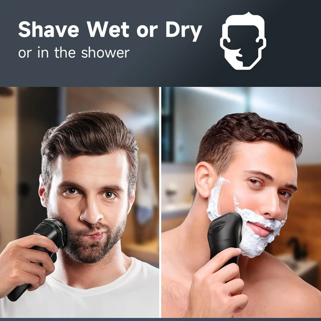 Alt view image 5 of 7 - Electric Razor for Men: 5D Floating Rotary Shaver IPX7 Wet or Dry | , Travel Grooming Kit, USB Fast Charging, LED Display, Pop-up Trimmer