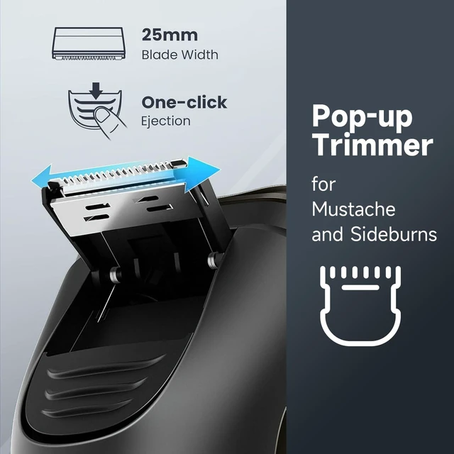 Alt view image 6 of 7 - Electric Razor for Men: 5D Floating Rotary Shaver IPX7 Wet or Dry | , Travel Grooming Kit, USB Fast Charging, LED Display, Pop-up Trimmer