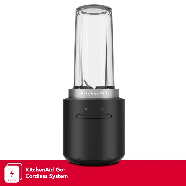 Alt view image 2 of 6 - KitchenAid Go Cordless Personal Blender - battery sold separately, KSBR200 | Cordless, Create your Favorite Smoothie, BPA-Free Blending Jar, Travel lid, Battery Sold Separately, Black Matte