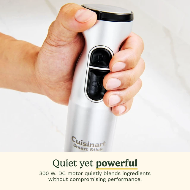 Alt view image 6 of 7 - Cuisinart Smart Stick 2-Speed Hand Blender, Immersion Blender, CSB-175SVP1 | 8 in. reach for in-pot blending with a 300 W. quiet DC motor and one-touch slide control