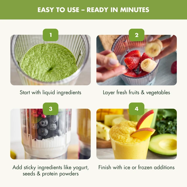 Alt view image 7 of 7 - GreenPan Spin & Go Portable Blender, 24oz BPA-Free Cup, Self-Cleaning, Shakes Smoothies Juices, Crushed Ice & Frozen Fruits, Leakproof Lid, Fast Charge, Personal Handheld for Travel & Gym, Ancona Blue