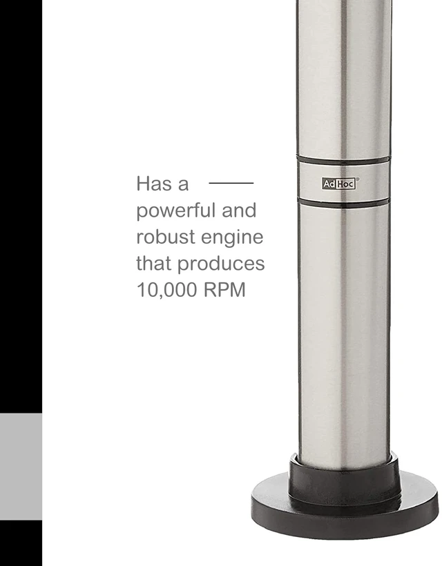 Alt view image 3 of 7 - AdHoc Rapido Milk & Sauce Frother - Battery-Operated Frother for Coffee, Matcha & More - Handheld Drink Blender - Stainless Steel Frother with Case & Stand - Tiny Mixer with Removable Whisk
