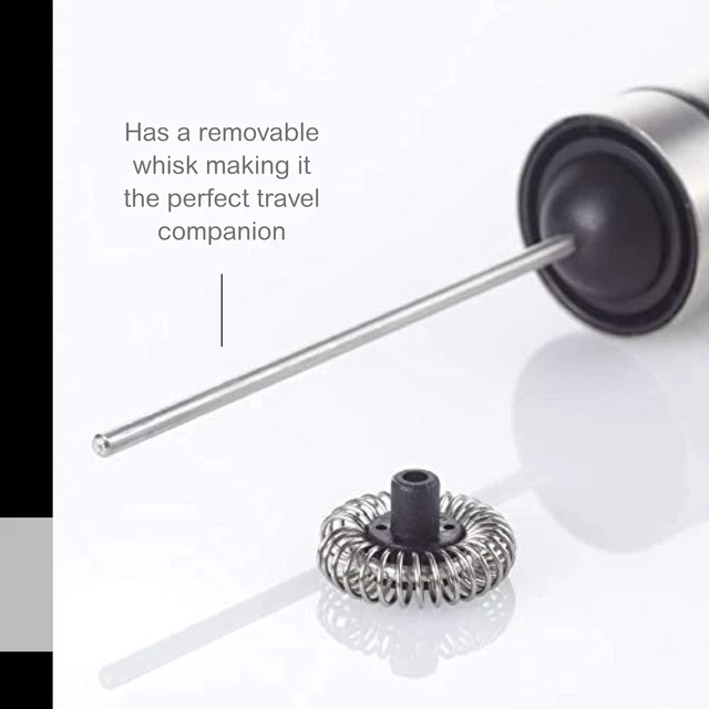 Alt view image 6 of 7 - AdHoc Rapido Milk & Sauce Frother - Battery-Operated Frother for Coffee, Matcha & More - Handheld Drink Blender - Stainless Steel Frother with Case & Stand - Tiny Mixer with Removable Whisk